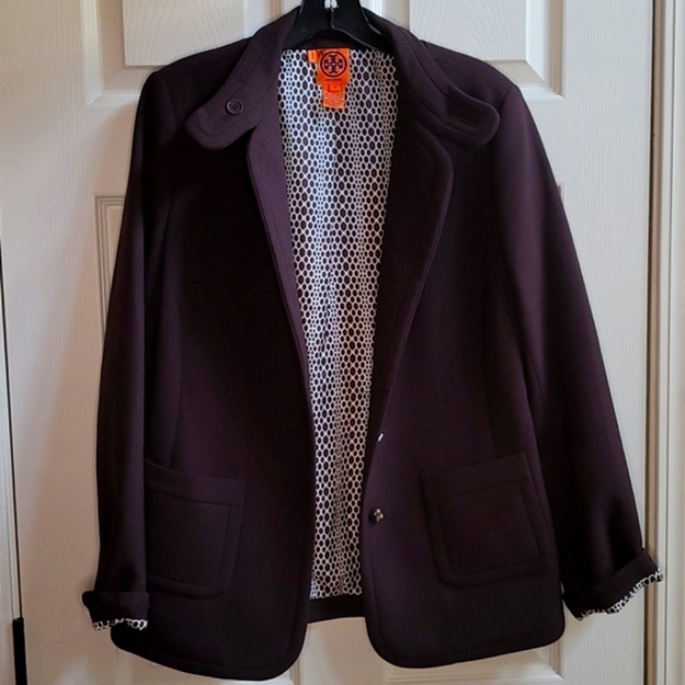 Vintage Tory Burch Wool Women's Coat/Blazer Size 8 Dark Brown